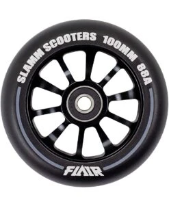 Stuntstep Wiel Aluminium 100mm Slamm Flair 2.0 Met Abec 9 Lagers In Color Zwart -Rijden Speelgoed Winkel SL580 2 Slamm 100mm Flair 2.0 Alloy Core Wheel Black 2 speelactief.nl