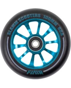 Stuntstep Wiel Aluminium 100mm Slamm Flair 2.0 Met Abec 9 Lagers In Color Zwart -Rijden Speelgoed Winkel SL580 2 Slamm 100mm Flair 2.0 Alloy Core Wheel Blue speelactief.nl