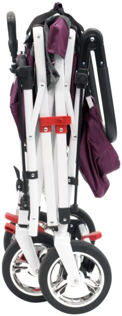 Active Outdoor Bolderkar Paars Met Zonnedak En Extra Bagagetas. Showmodel -Rijden Speelgoed Winkel bolderkar active outdoor opvouwen 1 1