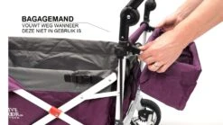 Active Outdoor Bolderkar Paars Met Zonnedak En Extra Bagagetas. Showmodel -Rijden Speelgoed Winkel bolderkar active outdoor opvouwen 7 1