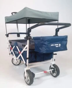 Active Outdoor Bolderkar Blauw Incl. Zonnedak, Extra Bagagetas En Extension. -Rijden Speelgoed Winkel bolderwagen active outdoor wagon blauw duwbeugel voor 1 1