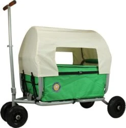 Beachtrekker Life Huif Bolderwagen -Rijden Speelgoed Winkel bolderwagen opvouwbaar beachtrekker life groen met huif