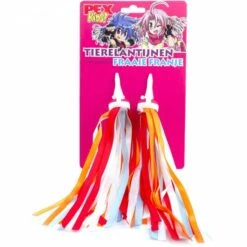 Stuurlint Streamer Pexkids Handvatversiering -Rijden Speelgoed Winkel pexkids streamers versiering stuur blauw oranje 8718836202469 speelactief.nl
