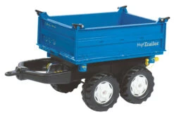 RollyToys Mega Trailer Blauw Aanhangwagen 3-zijdige Kipper