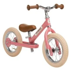 Trybike Steel Pink 2-in-1 Loopfiets Vintage Roze -Rijden Speelgoed Winkel trybike steel pink 2